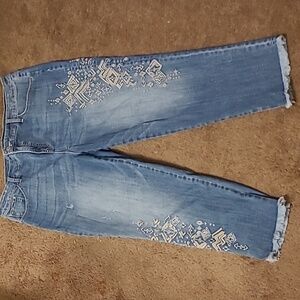 Chicos distressed jeans 16R/3R chico size
